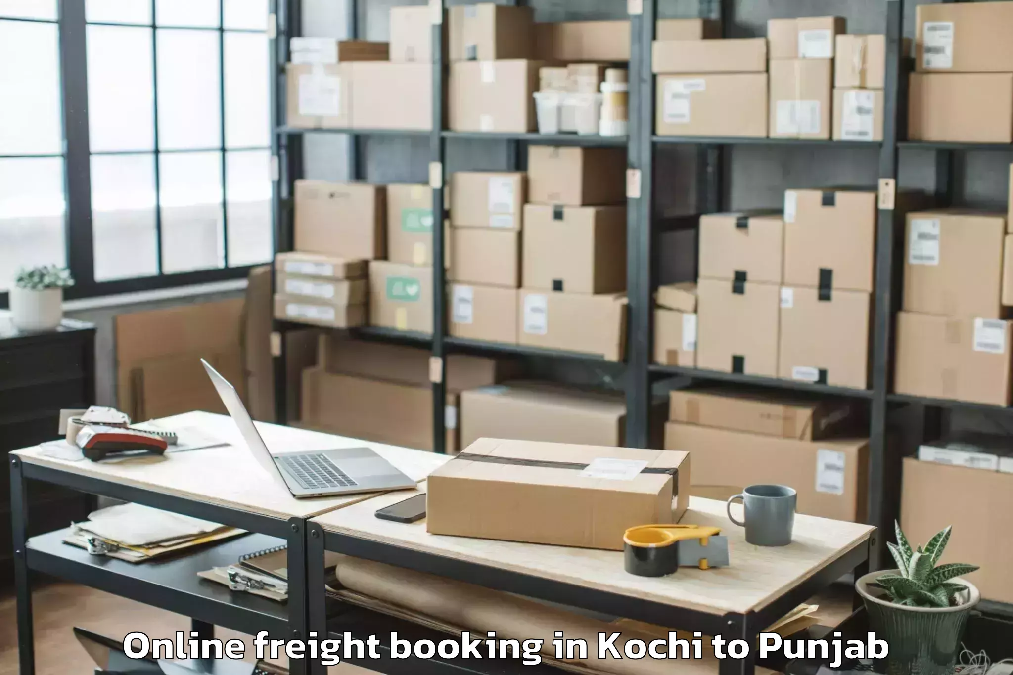 Book Kochi to Hoshiarpur Online Freight Booking Online